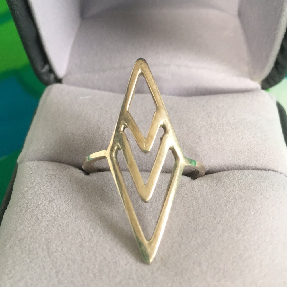 Silver Geo Ring 2